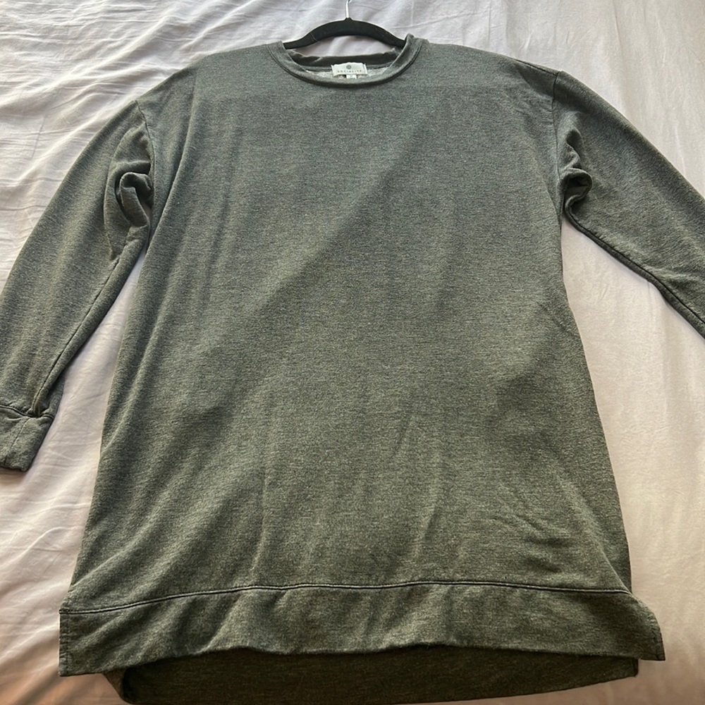 Grey Sweatshirt Dress